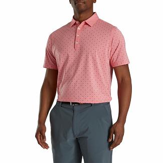 Men's Footjoy Athletic Fit Golf Polo Pink NZ-456145